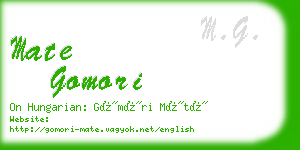 mate gomori business card
